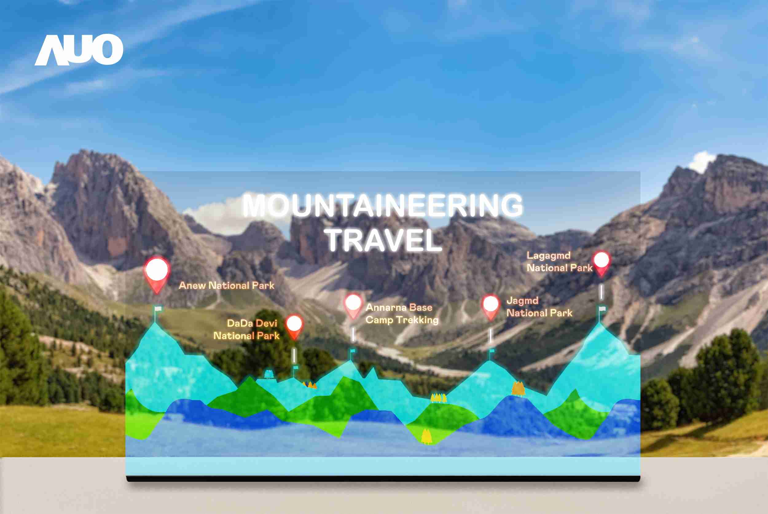 冰球突破展示全球单片尺寸最大(*)42吋透明Micro LED显示器拼接而成的〝64吋透明Micro LED显示器〞，，具备高透明度、、、、1,000 nits高亮度、、广色域、、采用三边无边框的无缝拼接等多重特色，，呈现超高清、、、细腻画质而不遮挡后方视觉，，，满足层峰需求，，可广泛运用于零售、、、艺术展览或商业空间等场域